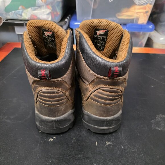 Red Wing 4216 Work Hiking Boots Men’s Size 13 D Waterproof Brown Saftey Toe - Picture 4 of 12